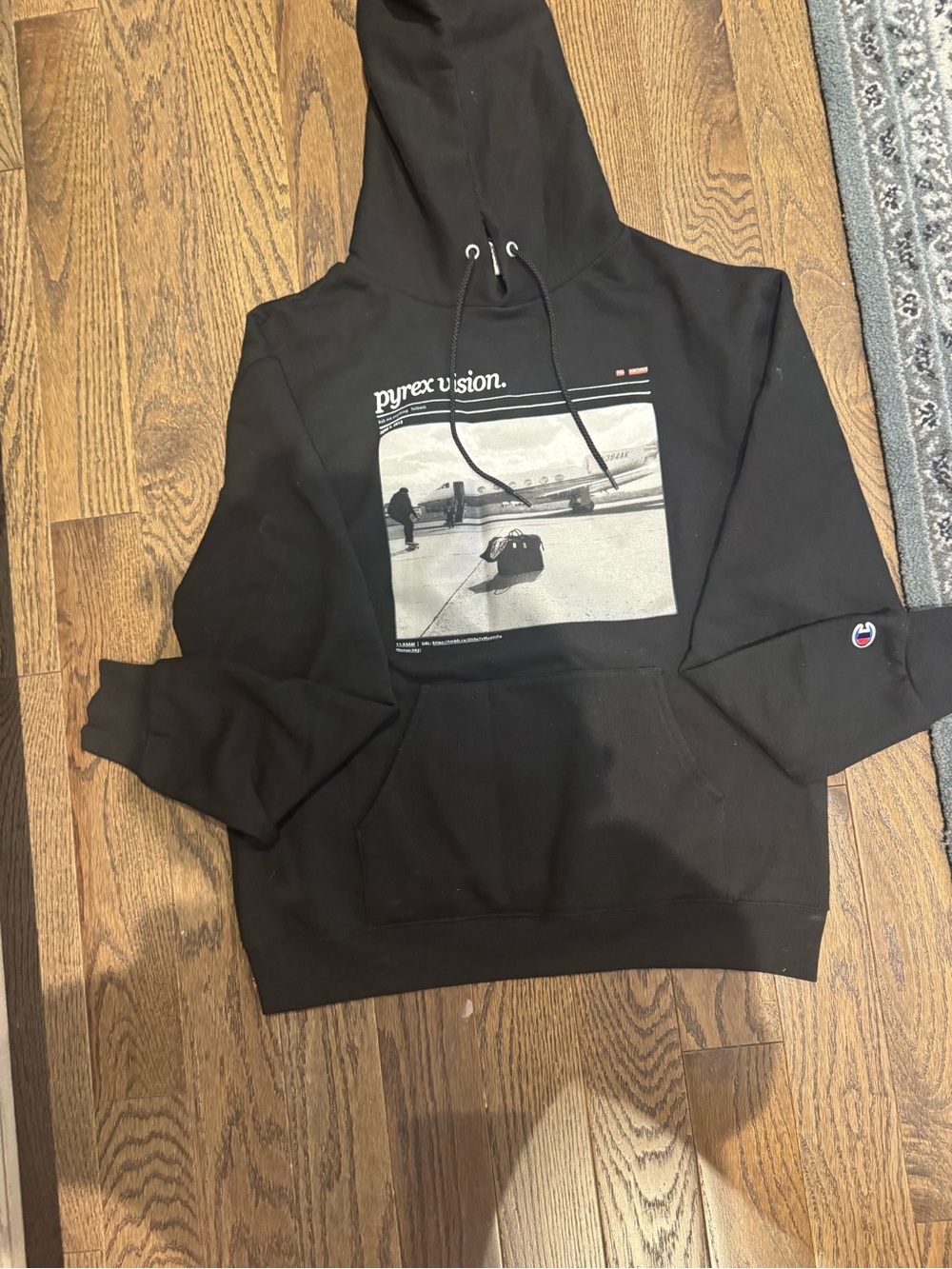 Virgil Abloh Pyrex Vision Black Graphic Hoodie